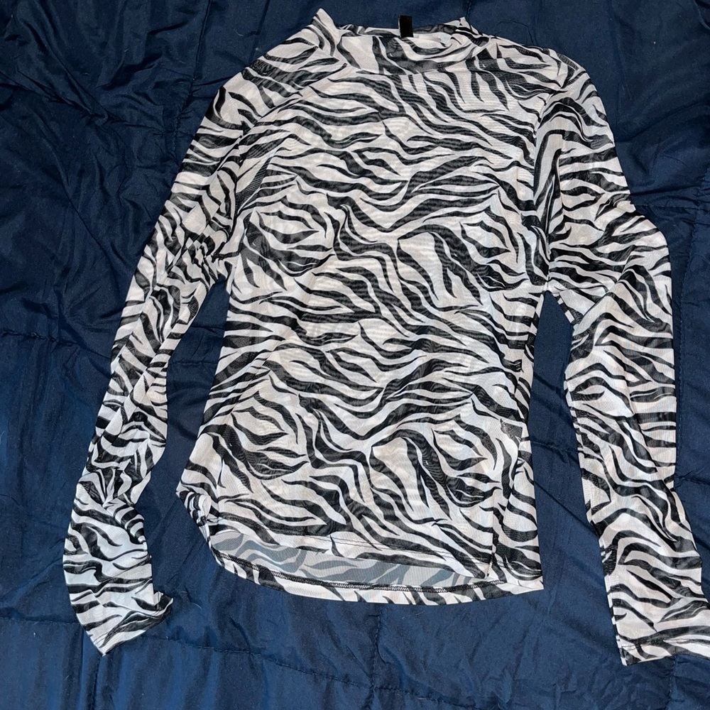 H & M See through zebra undershirt